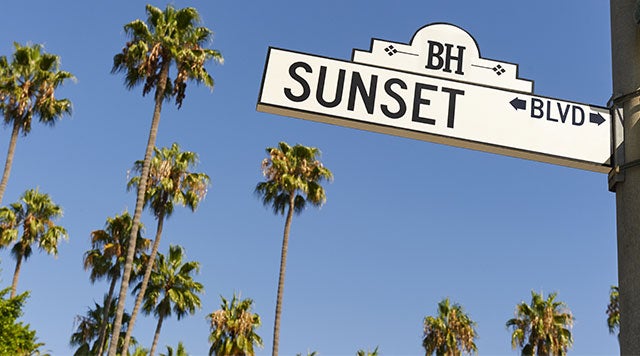 Sunset Boulevard - One of the most famous streets in Los Angeles